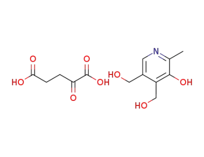 2-oxoglutaric acid, compound with 5-hydroxy-6-methylpyridine-3,4-dimethanol (1:1)